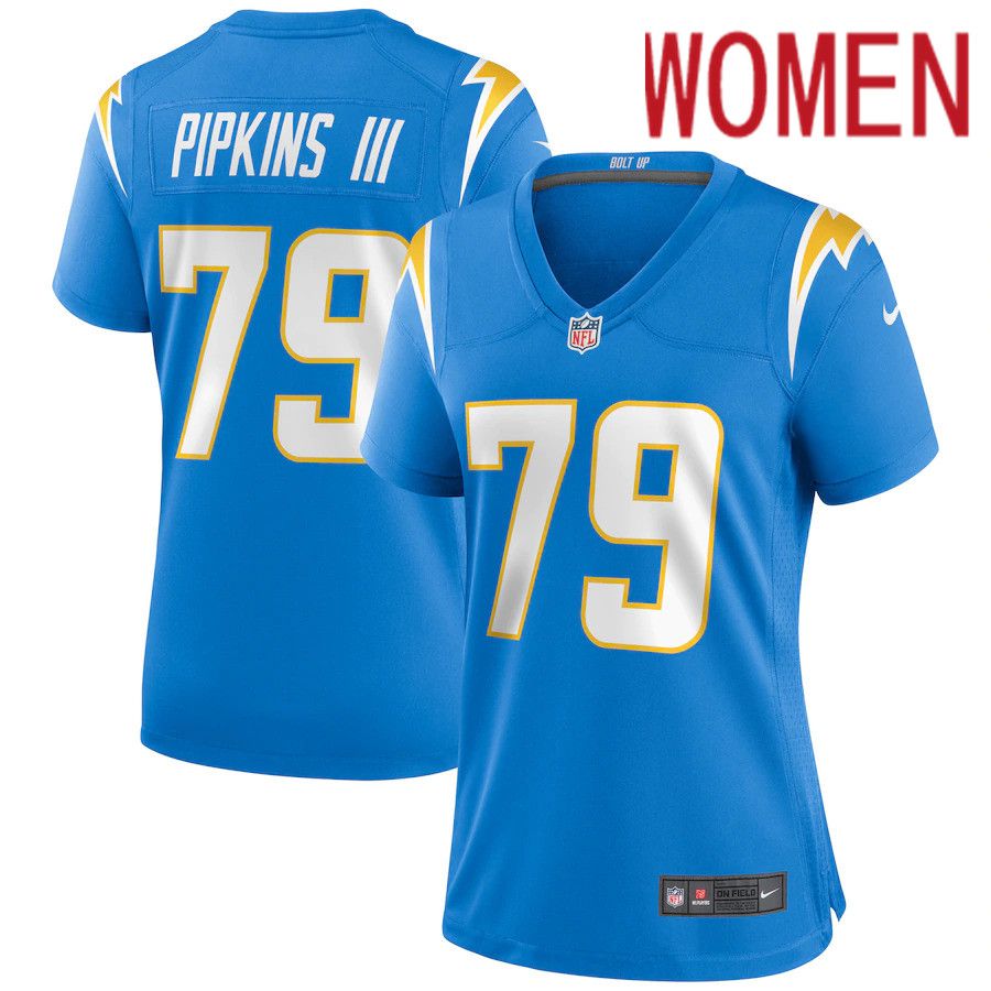 Women Los Angeles Chargers #79 Trey Pipkins III Nike Powder Blue Game NFL Jersey->women nfl jersey->Women Jersey